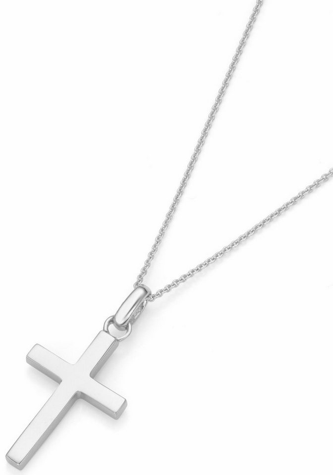 Firetti Kette mit Anhänger Schmuck Geschenk Silber 925 Halsschmuck Halskette Ankerkette Kreuz von Firetti