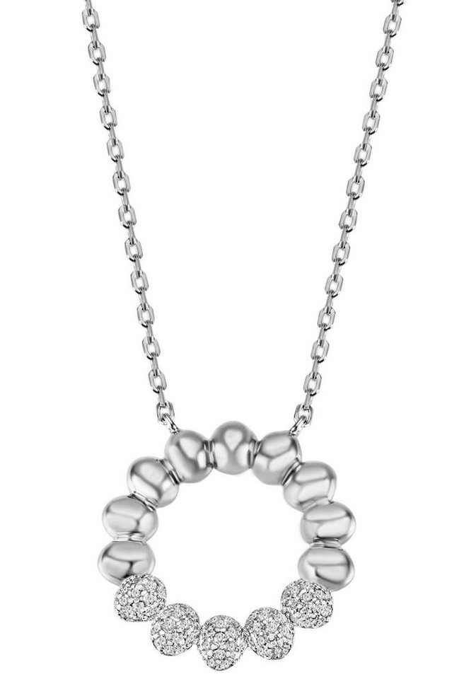 Firetti Kette mit Anhänger Schmuck Geschenk Silber 925 Halsschmuck Halskette Ankerkette Pavé, mit Zirkonia (synth) von Firetti