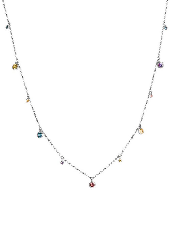 Firetti Kette mit Anhänger Schmuck Geschenk Silber 925 Halsschmuck Halskette Regenbogen, mit Zirkonia (synth) von Firetti