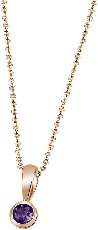 Firetti Kette mit Anhänger Schmuck Geschenk Gold 375 Gold 585 Halsschmuck Halskette Solitär, mit unterschiedlichen Edelsteinen von Firetti