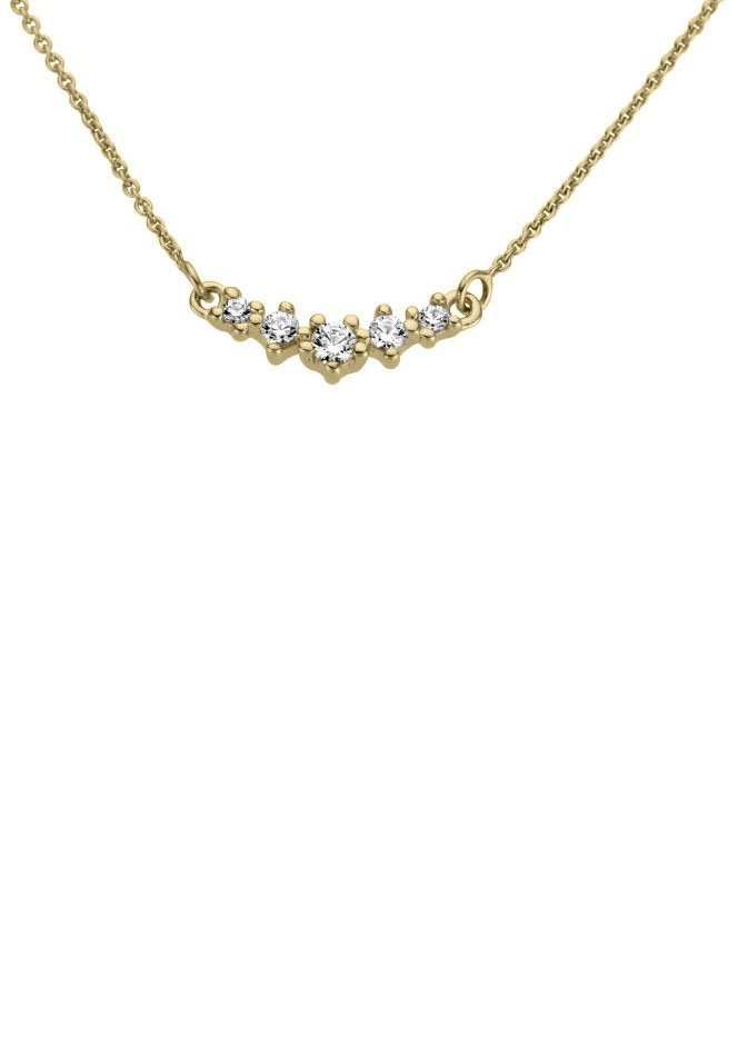 Firetti Kette mit Anhänger Schmuck Geschenk Gold 585 Halsschmuck Halskette Goldkette Ankerkette, mit Brillanten von Firetti