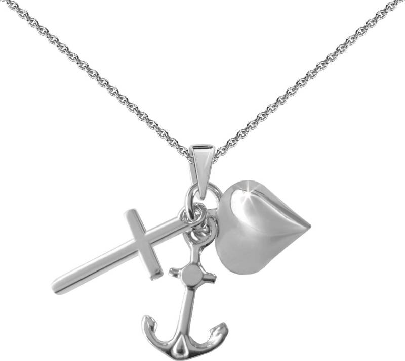 Firetti Kette mit Anhänger Schmuck Geschenk Silber 925 Halsschmuck Anhänger Glaube Liebe Hoffnung, Made in Germany von Firetti