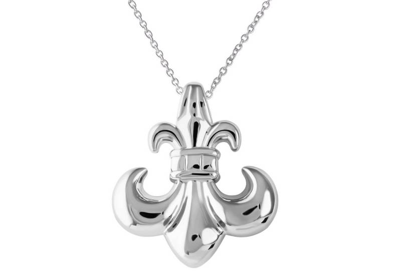 Firetti Kette mit Anhänger Schmuck Geschenk Silber 925 Halsschmuck Ankerkette Fleur de Lis Lilie von Firetti