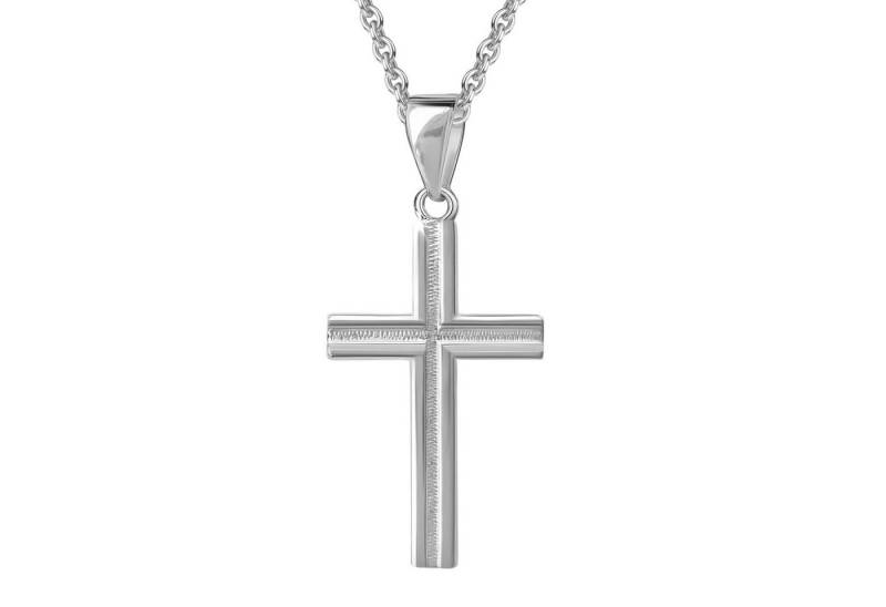 Firetti Kette mit Anhänger Schmuck Geschenk Silber 925 Halsschmuck Ankerkette Kreuz, Made in Germany von Firetti