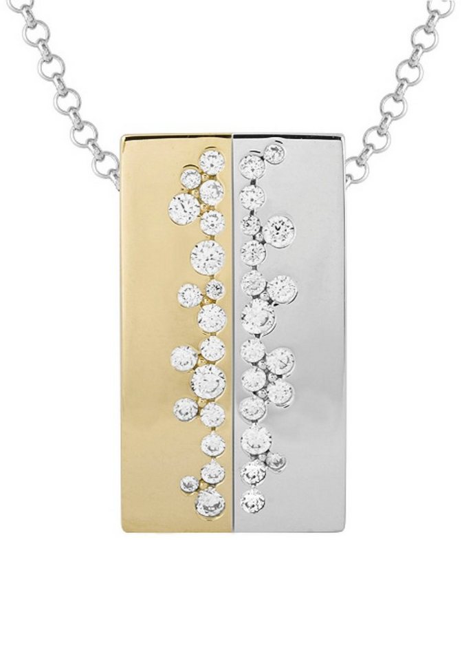 Firetti Kette mit Anhänger Schmuck Geschenk Silber 925 Halsschmuck Halskette, Made in Germany - mit Zirkonia (synth) von Firetti