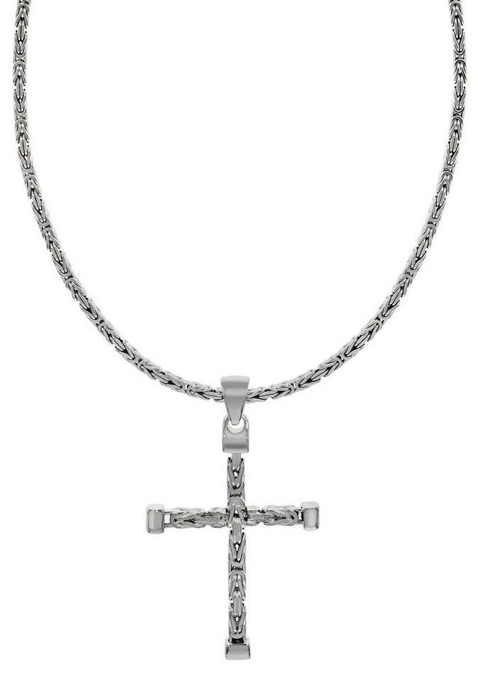 Firetti Kette mit Anhänger Schmuck Geschenk Silber 925 Halsschmuck Halskette 4-kant Königskette, Made in Germany von Firetti