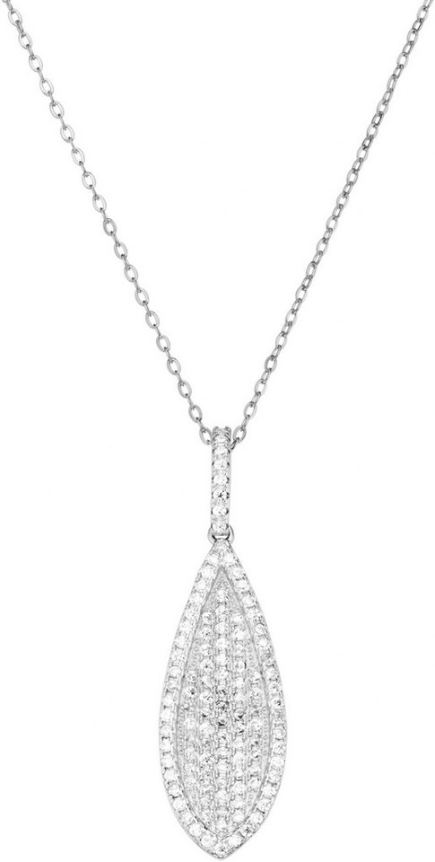 Firetti Kette mit Anhänger Schmuck Geschenk Silber 925 Halsschmuck Halskette Tropfen Glitzer, mit Zirkonia (synth) von Firetti