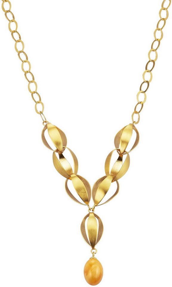 Firetti Kette mit Anhänger Schmuck Geschenk Silber 925 Halsschmuck Halskette Y-Collier, mit Bernstein von Firetti