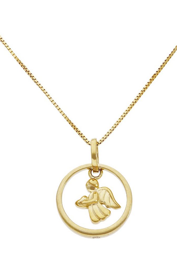 Firetti Kette mit Anhänger Schmuck Geschenk Gold 375 Halsschmuck Halskette Goldkette Venezianer, mit Zirkonia (synth) von Firetti