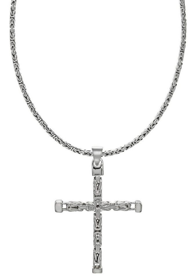 Firetti Kette mit Anhänger Schmuck Geschenk Silber 925 Halsschmuck Halskette 4-kant Königskette, Made in Germany von Firetti