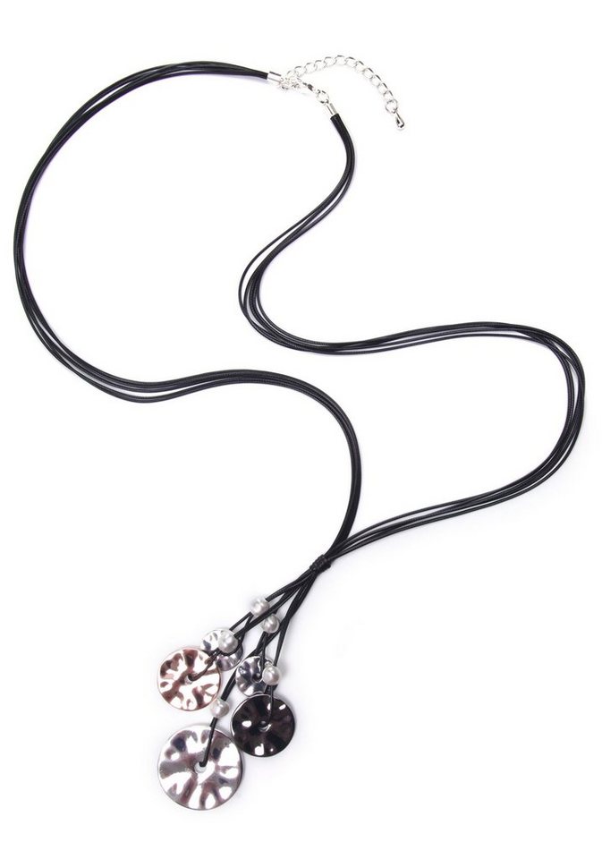 Firetti Kette mit Anhänger mehrreihig, runde Elemente, mit Acrylperle von Firetti