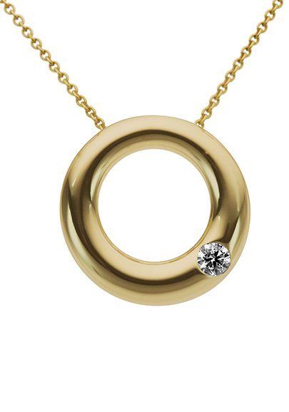 Firetti Kettenanhänger Schmuck Geschenk Gold 333 Halsschmuck Anhänger für Halskette Solitär, mit Brillant von Firetti