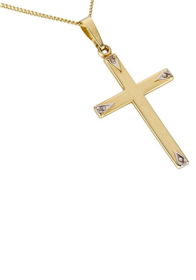 Firetti Kettenanhänger Schmuck Geschenk Gold 333 Halsschmuck Anhänger für Halskette Kreuz, Made in Germany von Firetti