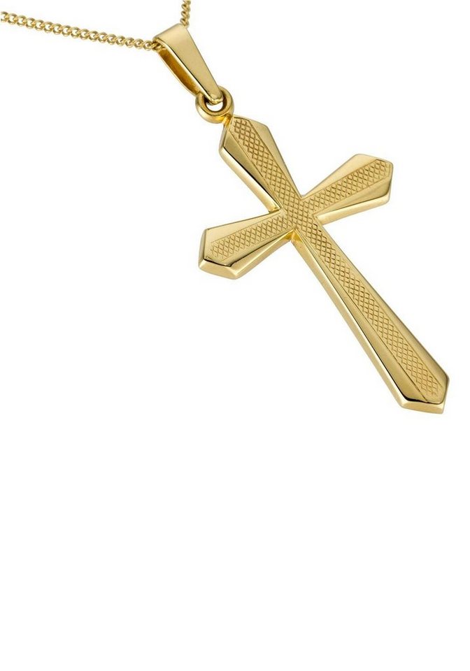 Firetti Kettenanhänger Schmuck Geschenk Gold 333 Halsschmuck Anhänger für Halskette Kreuz, Made in Germany von Firetti