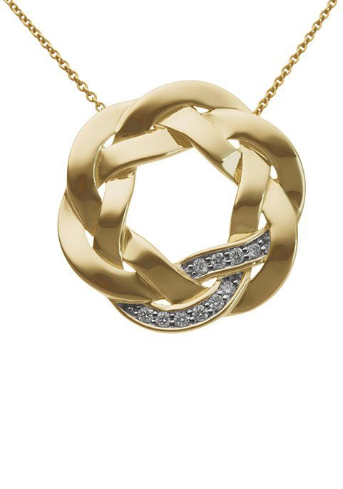 Firetti Kettenanhänger Schmuck Geschenk Gold 333 Halsschmuck Anhänger für Halskette, mit Brillanten von Firetti