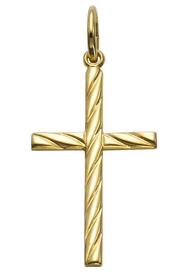 Firetti Kreuzanhänger Schmuck Geschenk Gold 333 Halsschmuck Anhänger für Halskette Kreuz von Firetti