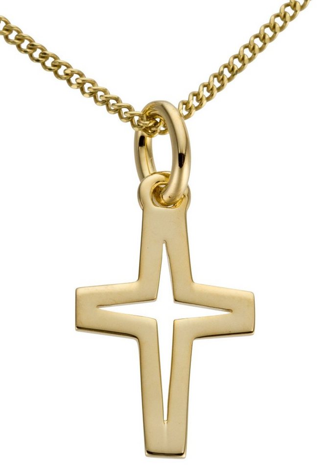 Firetti Kreuzanhänger Schmuck Geschenk Gold 333 Halsschmuck Anhänger für Halskette Kreuz von Firetti