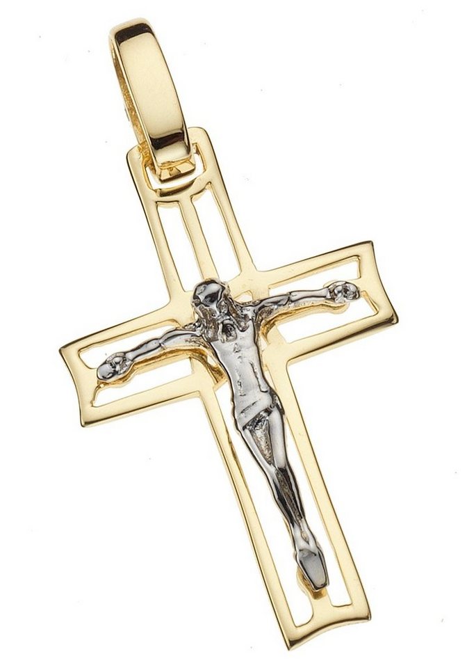 Firetti Kreuzanhänger Schmuck Geschenk Gold 333 Halsschmuck Anhänger für Halskette Kreuz von Firetti