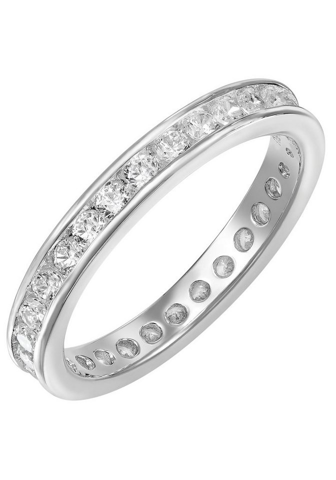 Firetti Fingerring Schmuck Geschenk Silber 925 Verlobungsring Silberring Memoire, Made in Germany - mit Zirkonia (synth) von Firetti