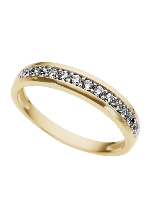 Firetti Memoirering Schmuck Geschenk Gold 333 Damenring Verlobungsring Goldring Memoire, mit Zirkonia (synth) von Firetti