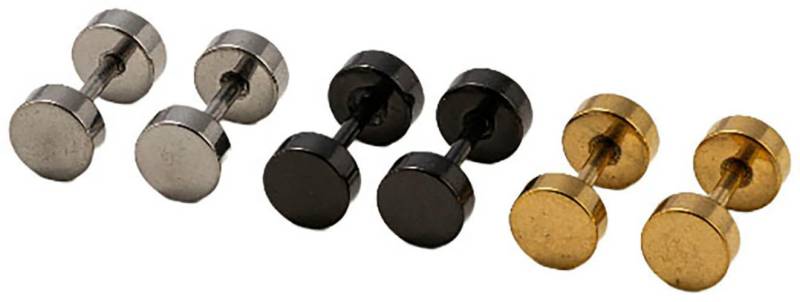 Firetti Ohrstecker-Set Multipack Schmuck Geschenk Edelstahl Ohrschmuck Ohrringe (Set, 6-tlg), Made in Germany von Firetti