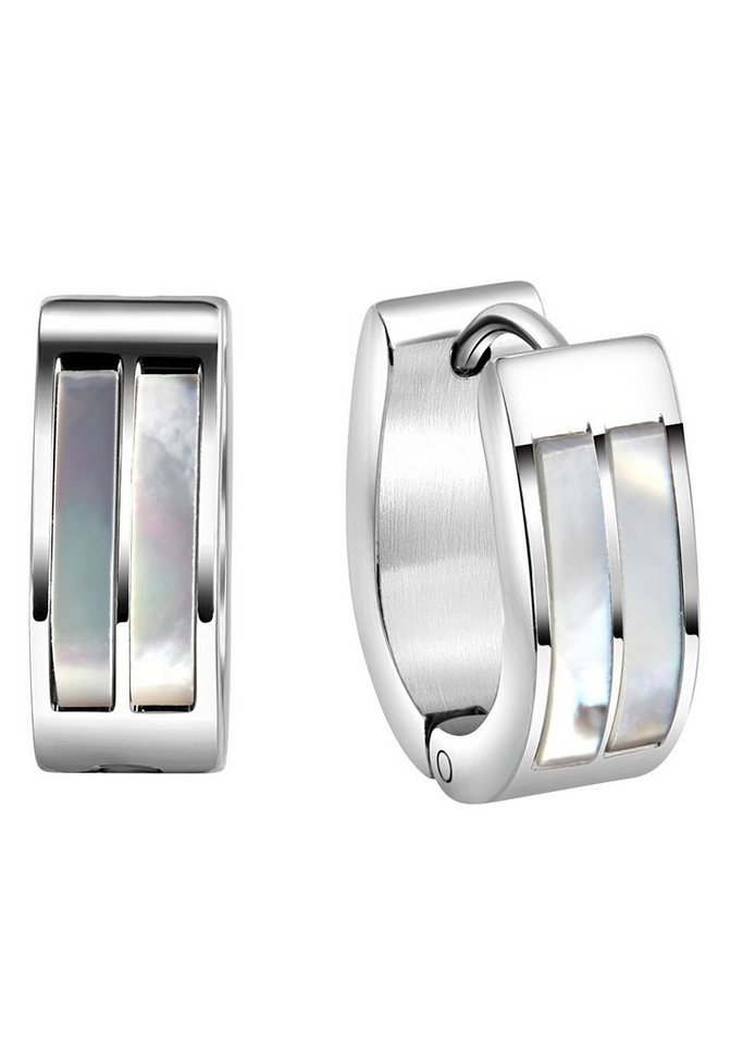 Firetti Paar Creolen Schmuck Geschenk Oval, mit Perlmutt von Firetti