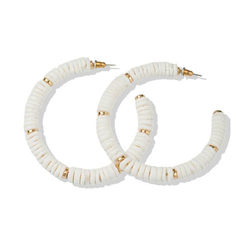 Firetti Paar Creolen Schmuck Geschenk Kupfer Ohrschmuck Ohrringe, Made in Germany - mit Muschelperle von Firetti