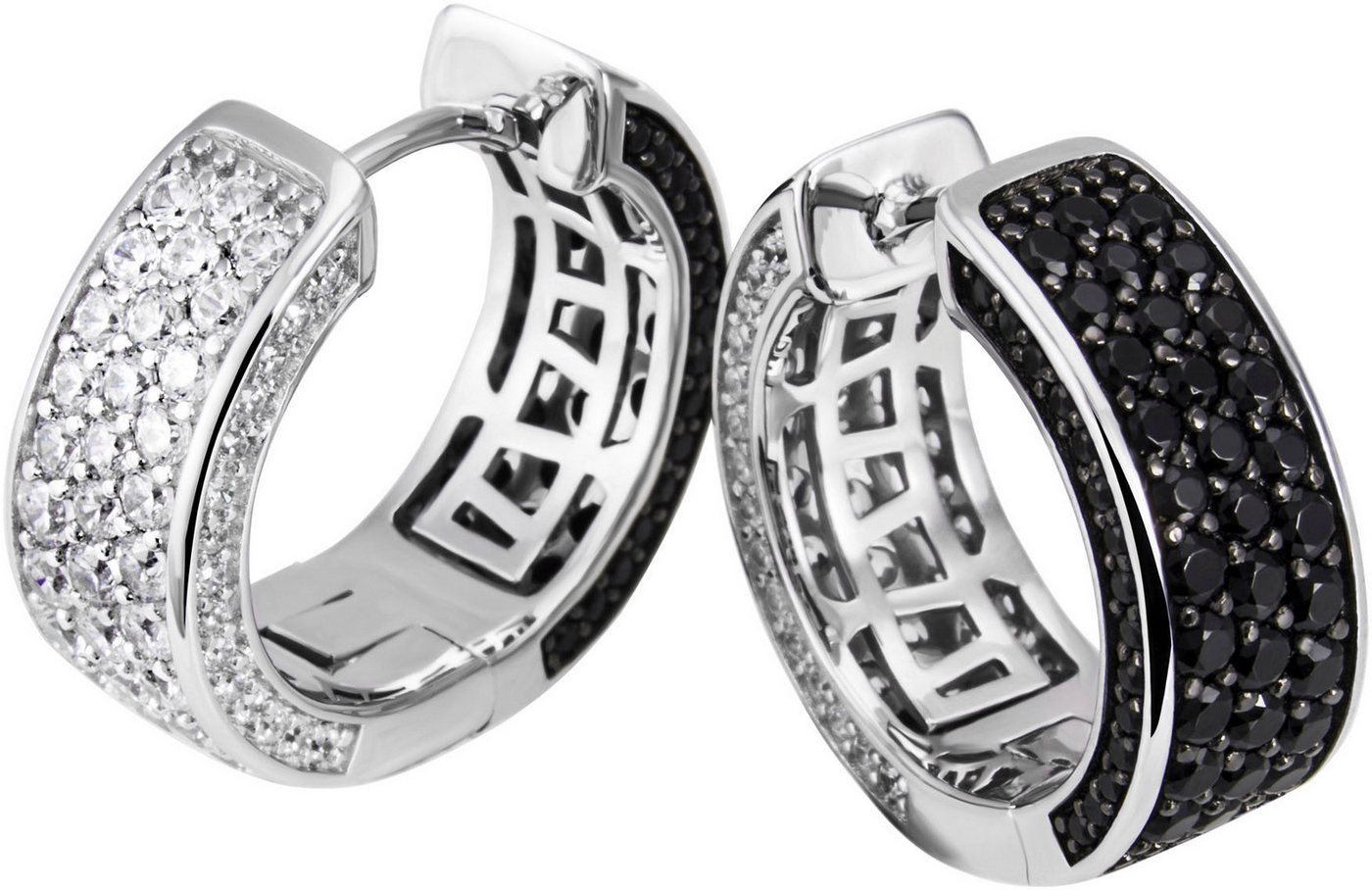 Firetti Paar Creolen Schmuck Geschenk Silber 925 Ohrschmuck Ohrringe, mit Zirkonia (synth) von Firetti