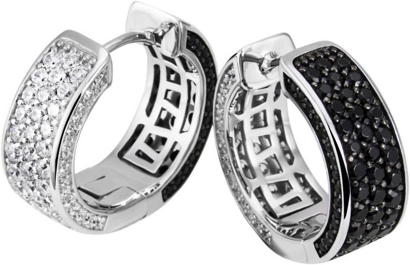 Firetti Paar Creolen Schmuck Geschenk Silber 925 Ohrschmuck Ohrringe, mit Zirkonia (synth) von Firetti