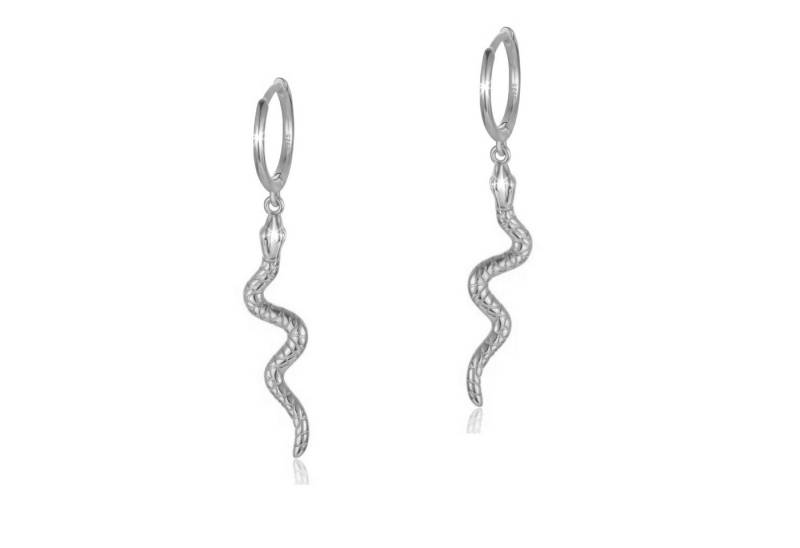 Firetti Paar Creolen Schmuck Geschenk Silber 925 Ohrschmuck Ohrringe Schlange, Made in Germany von Firetti