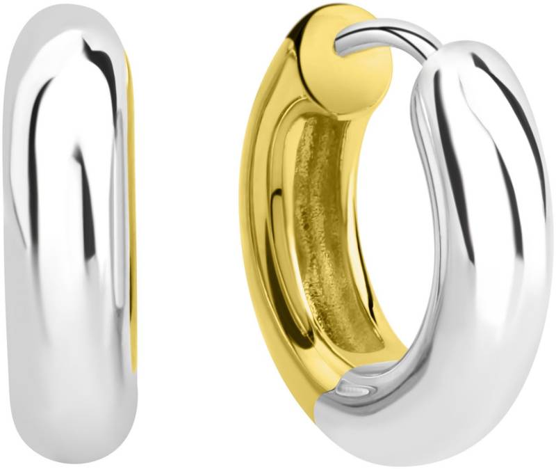 Firetti Paar Creolen Schmuck Geschenk Silber 925 Ohrschmuck Ohrringe bicolor von Firetti