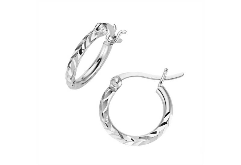 Firetti Paar Creolen Schmuck Geschenk Silber 925 Ohrschmuck Ohrringe diamantiert von Firetti