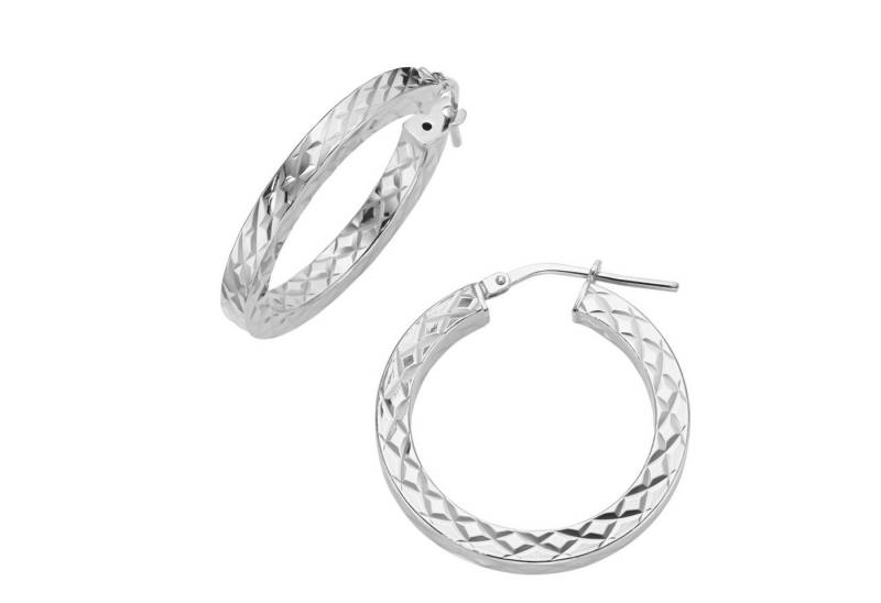 Firetti Paar Creolen Schmuck Geschenk Silber 925 Ohrschmuck Ohrringe diamantiert von Firetti