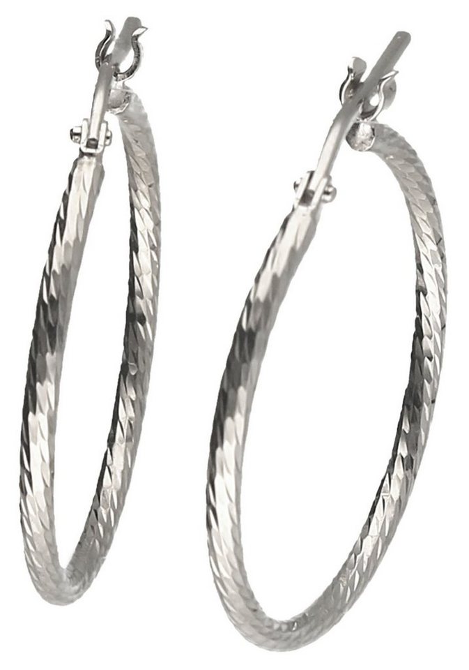 Firetti Paar Creolen Schmuck Geschenk Silber 925 Ohrschmuck diamantiert von Firetti