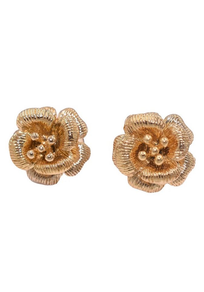 Firetti Paar Ohrclips Schmuck Geschenk Ohrschmuck ohne Ohrlöcher Rosen, Made in Germany von Firetti