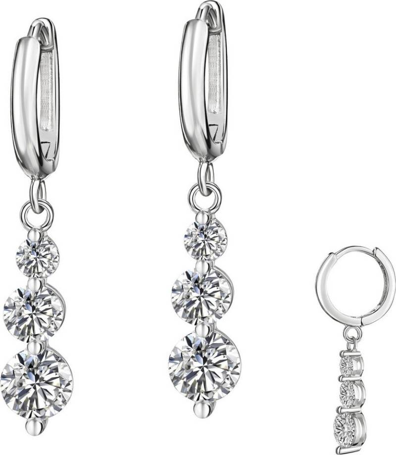 Firetti Paar Ohrhänger Schmuck Geschenk Silber 925 Ohrschmuck Ohrringe, Made in Germany - mit Zirkonia (synth) von Firetti