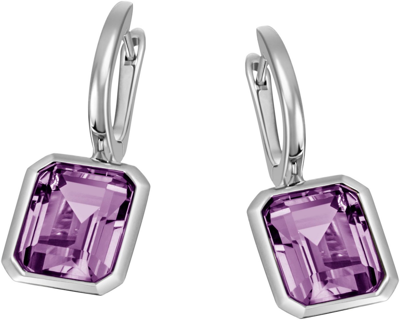 Firetti Paar Ohrhänger Schmuck Geschenk Silber 925 Ohrschmuck Ohrringe, mit Amethyst oder Topas von Firetti