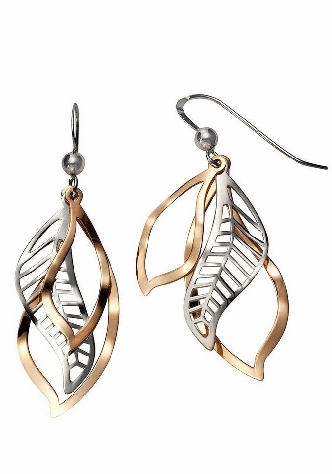 Firetti Paar Ohrhänger Schmuck Geschenk Silber 925 Ohrschmuck Ohrhaken Blatt Blätter von Firetti