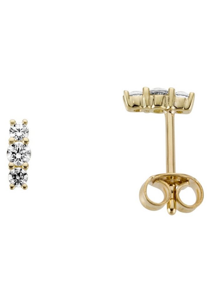 Firetti Paar Ohrstecker Schmuck Geschenk Gold 333 Ohrschmuck, mit Zirkonia (synth) von Firetti