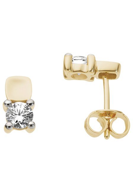 Firetti Paar Ohrstecker Schmuck Geschenk Gold 333 Ohrschmuck Solitär, mit Zirkonia (synth) von Firetti