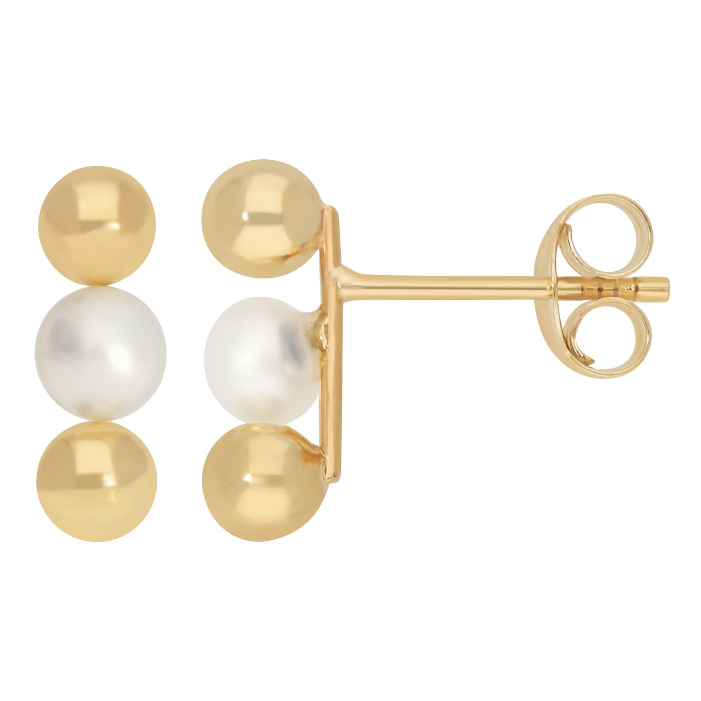 Firetti Paar Ohrstecker Schmuck Geschenk Gold 375 Ohrschmuck Ohrringe, mit Süßwasserzuchtperle von Firetti