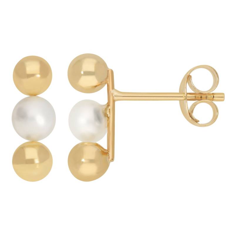 Firetti Paar Ohrstecker Schmuck Geschenk Gold 375 Ohrschmuck Ohrringe, mit Süßwasserzuchtperle von Firetti