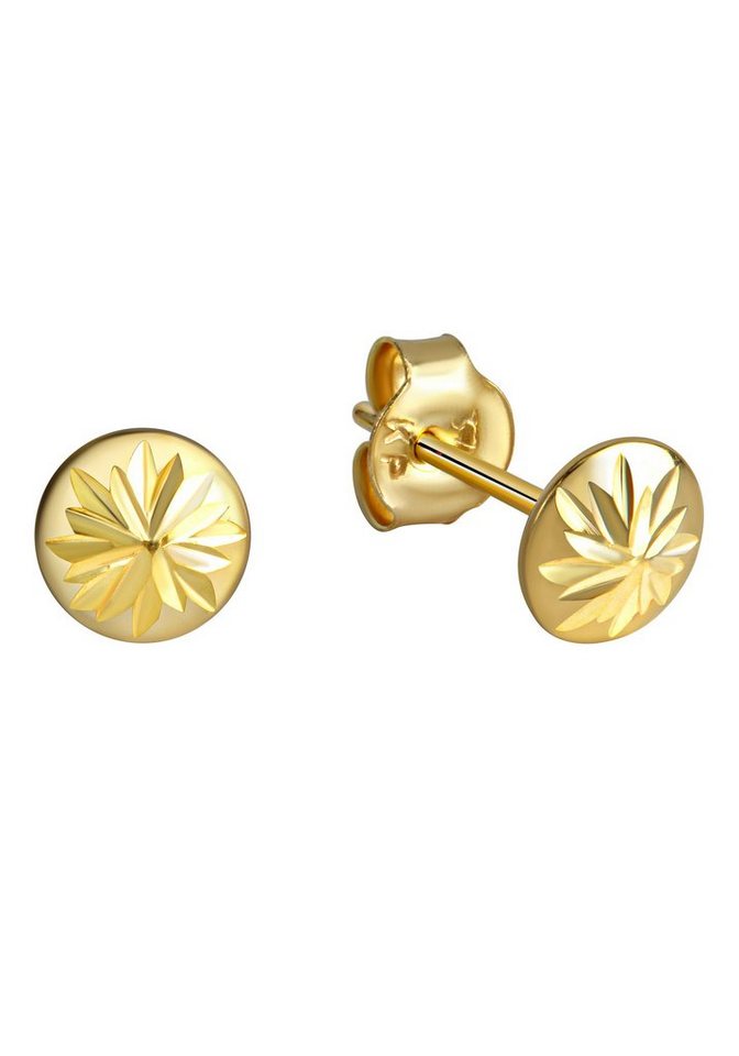 Firetti Paar Ohrstecker Schmuck Geschenk Gold 375 Ohrschmuck Sternen-Muster von Firetti