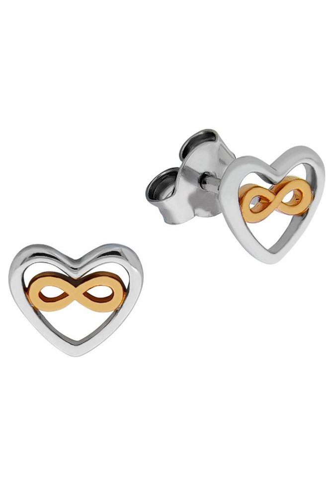 Firetti Paar Ohrstecker Schmuck Geschenk Silber 925 Ohrschmuck Herz Infinity/Schleife von Firetti