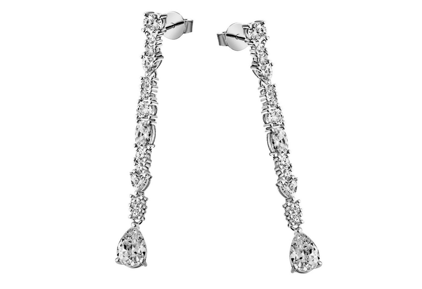 Firetti Paar Ohrstecker Schmuck Geschenk Silber 925 Ohrschmuck Ohrringe, mit Zirkonia (synth) von Firetti