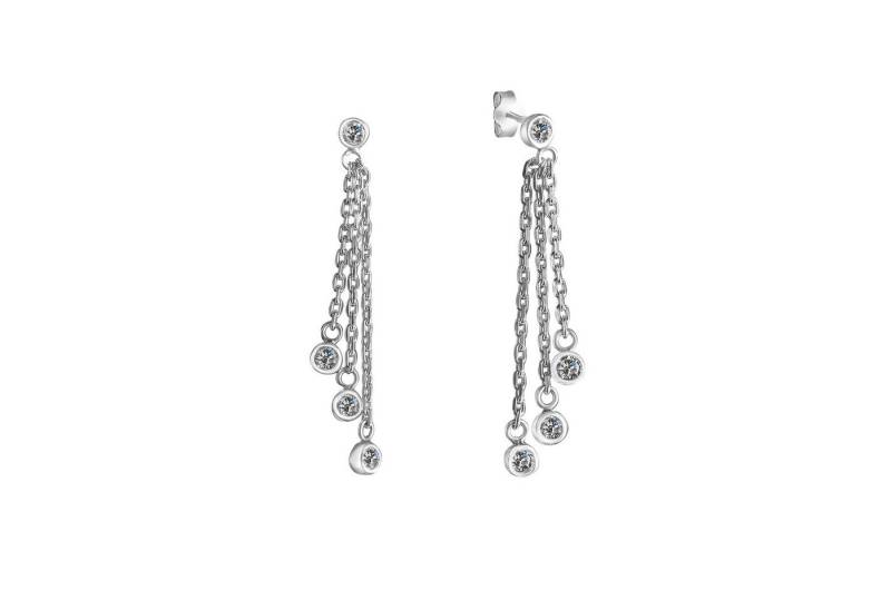 Firetti Paar Ohrstecker Schmuck Geschenk Silber 925 Ohrschmuck Ohrringe Layering, mit Zirkonia (synth) von Firetti