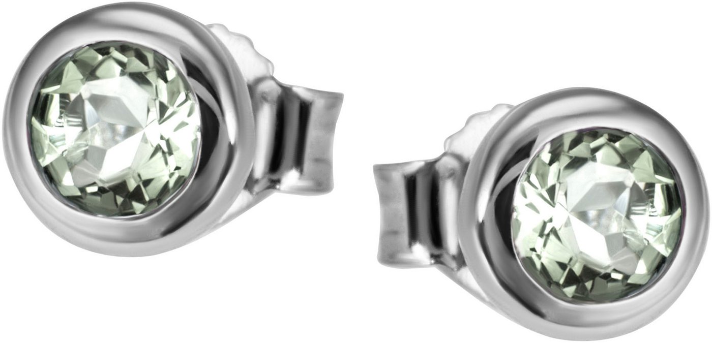 Firetti Paar Ohrstecker Schmuck Geschenk Silber 925 Ohrschmuck Ohrringe Solitär, mit Blautopas (behandelt), Citrin oder Amethyst von Firetti