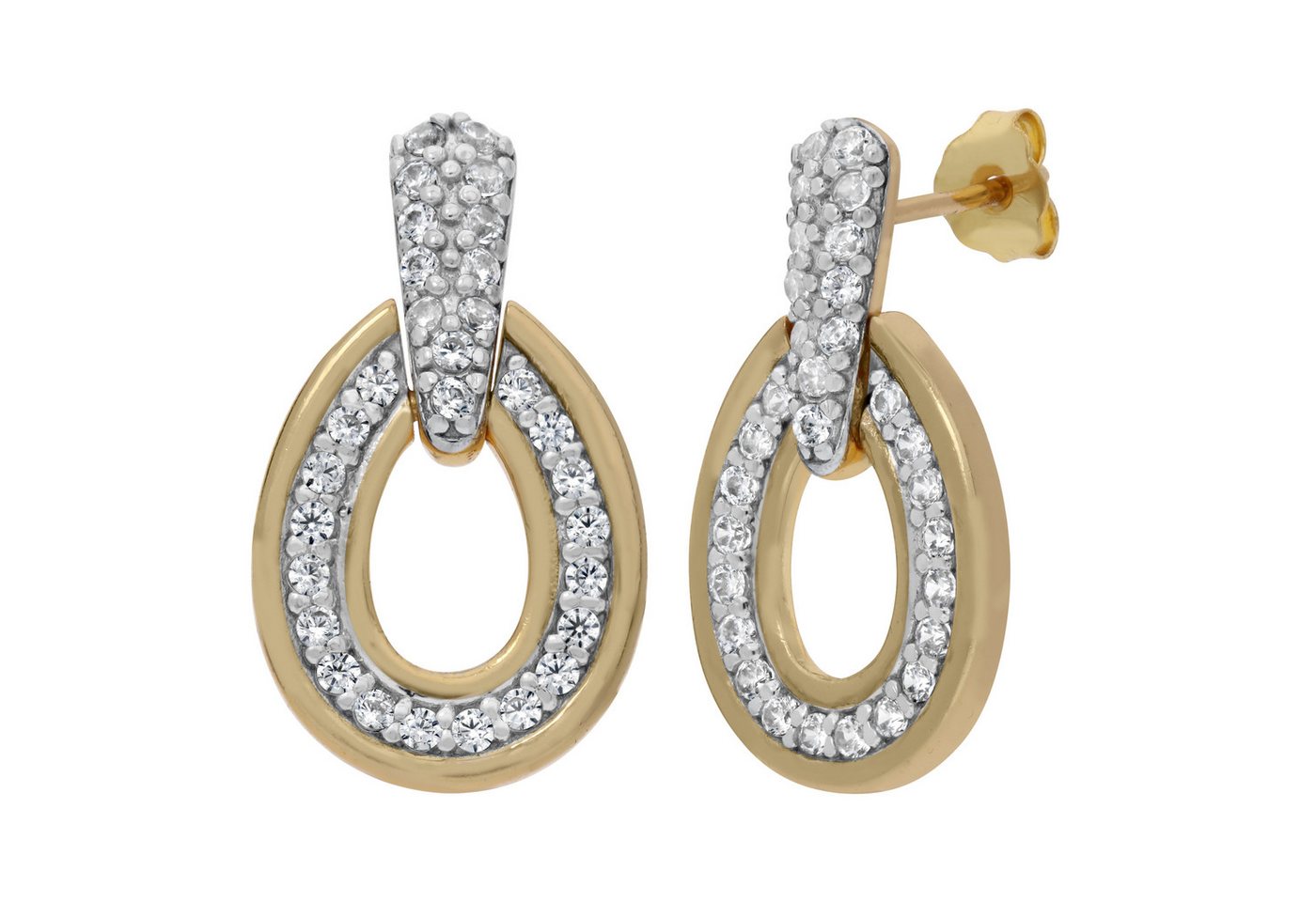 Firetti Paar Ohrstecker Schmuck Geschenk Silber 925 Ohrschmuck Ohrringe Türklopfer, mit Zirkonia (synth) von Firetti