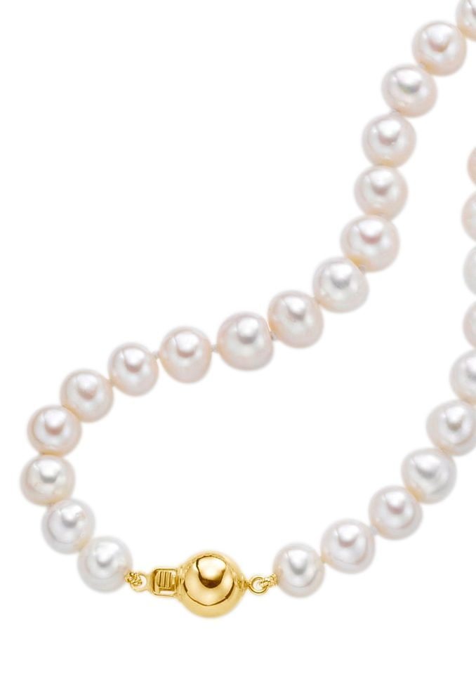 Firetti Perlenkette Schmuck Geschenk Gold 585 Halsschmuck Halskette Perle, mit Süßwasserzuchtperlen von Firetti