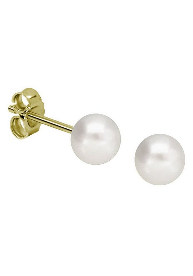 Firetti Perlenohrringe Schmuck Geschenk Gold 333 Ohrschmuck Perle versch. Größen, Made in Germany - mit Süßwasserzuchtperle von Firetti
